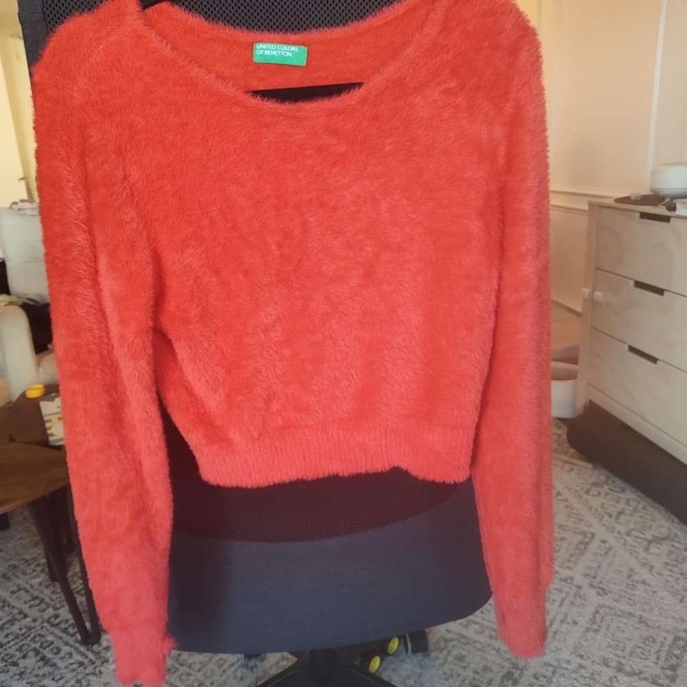 United Colors Of Benetton Vibrant Red Crew Neck Sweater